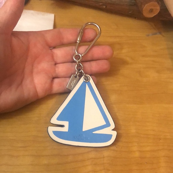 Coach SAILBOAT BOAT keychain Key Fob Bag Charm - Picture 7 of 8